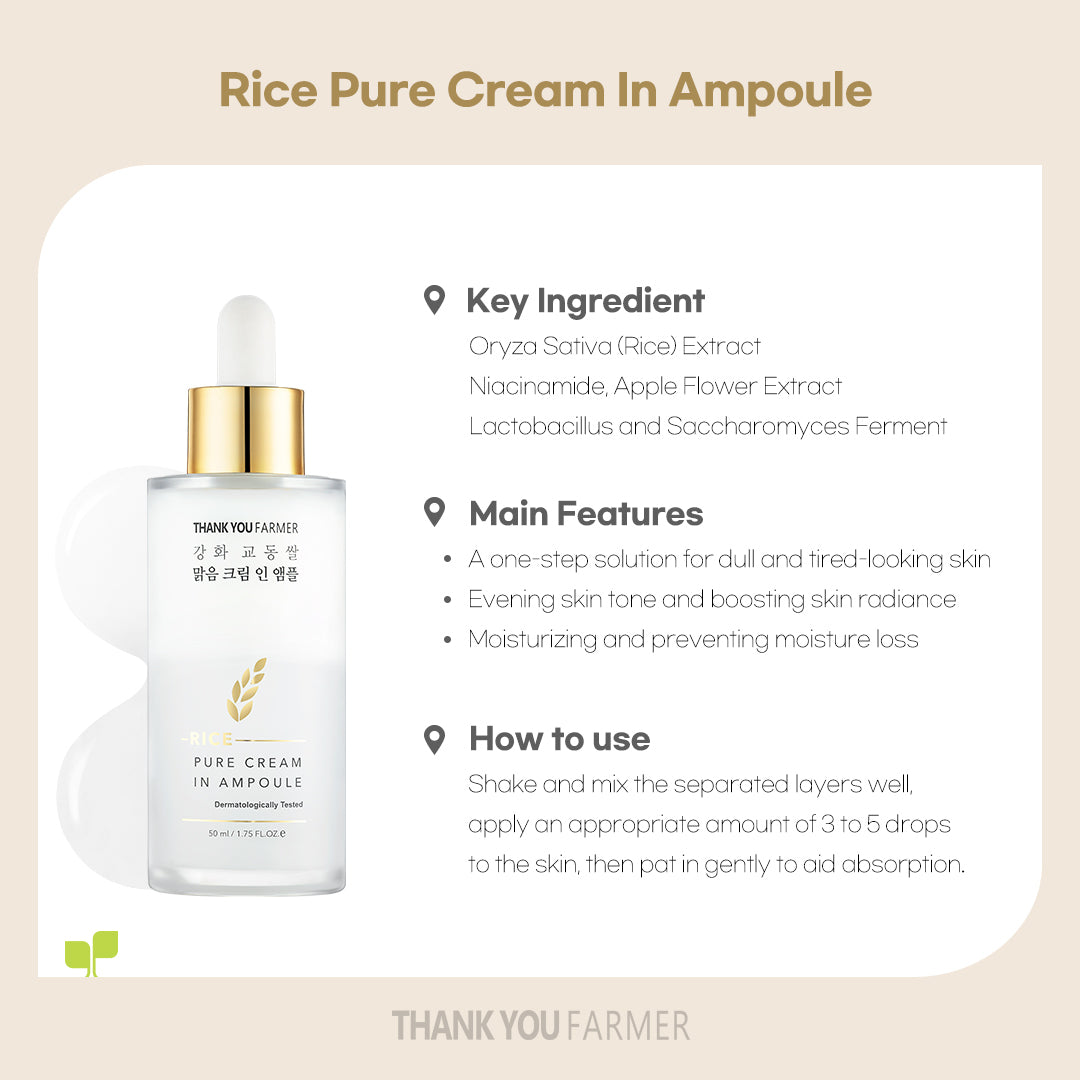 Thank You Farmer Rice Pure Cream in Ampoule