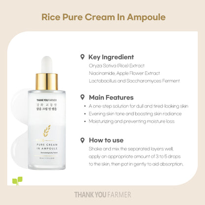 Thank You Farmer Rice Pure Cream in Ampoule